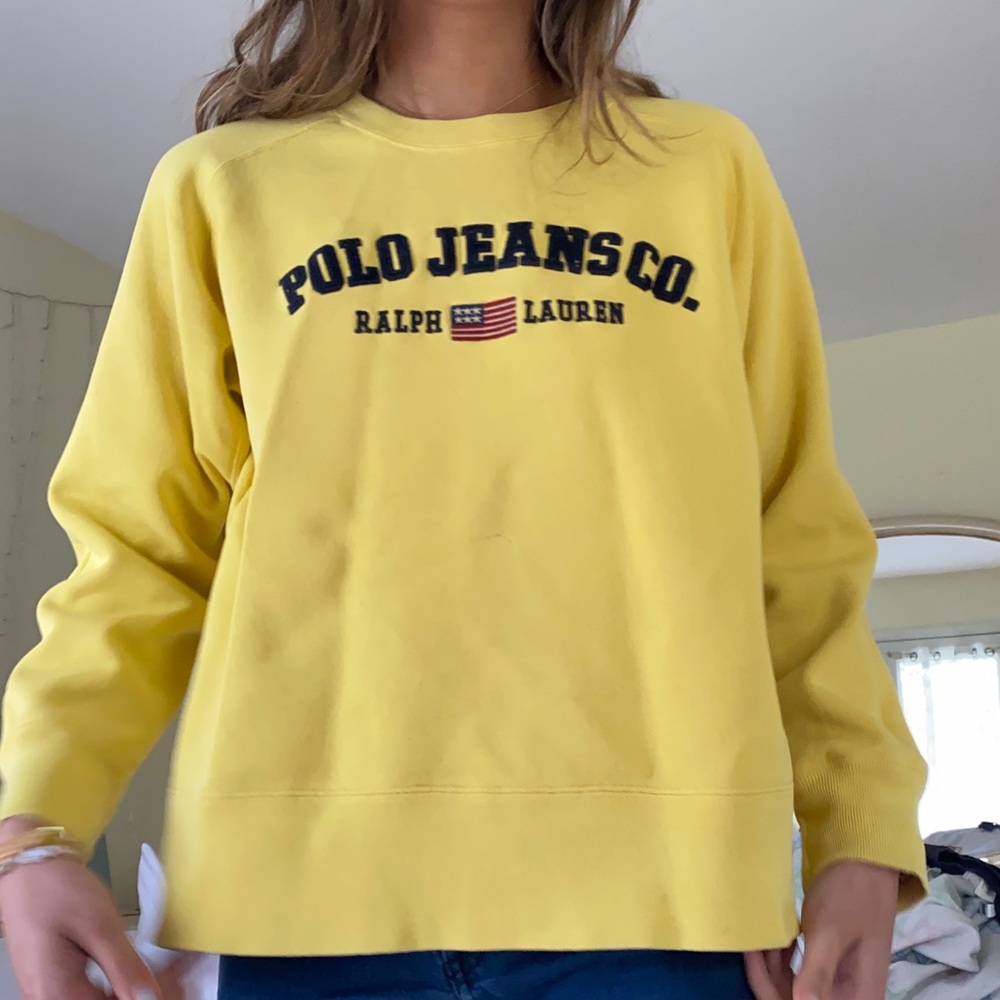 VINTAGE YELLOW POLO PULL OVER
